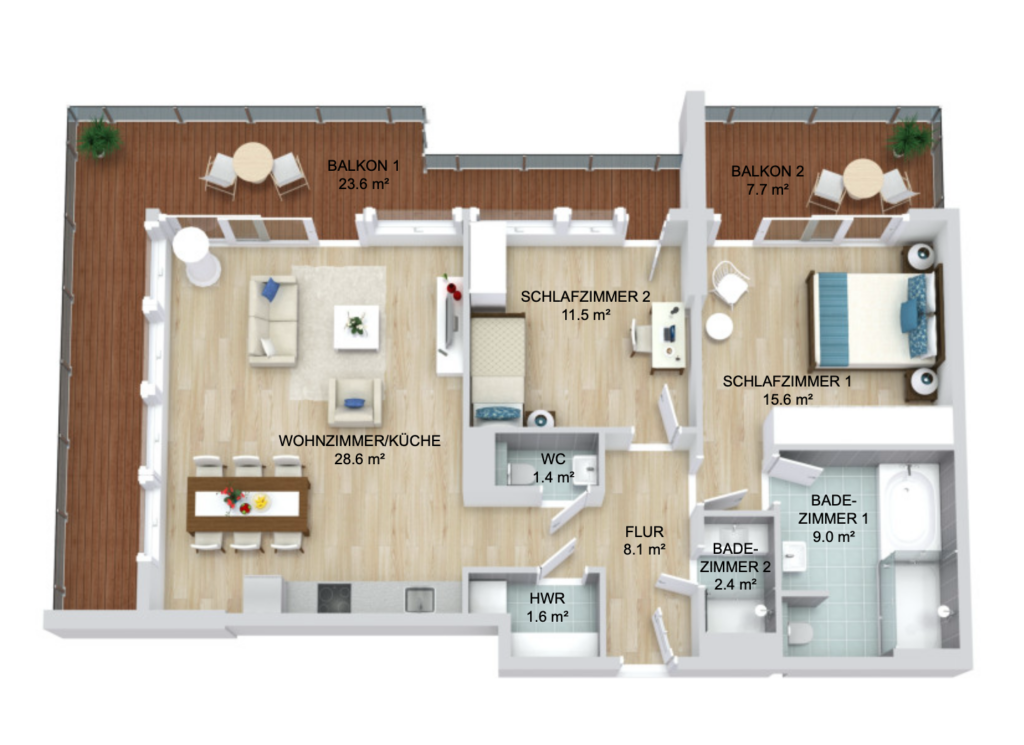 Skyline Living – Stilvolle Eigentumswohnung im Eden Tower
